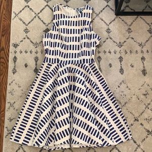 Anthropologie Blue and White Dress